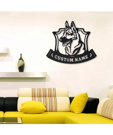 Personalized German Shepherd Monogram Holesian Shield Art - Unique Gifts for Men | Custom German Shepherd Decor & Dog Gifts - Buy Online on GoSupps.com