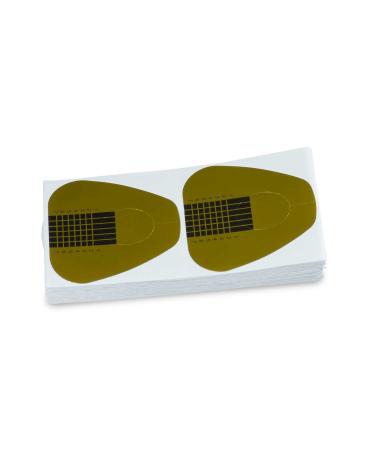 N&BF Profi modeling template gold round |100 roll self -adhesive paper templates for the modeling of gel and acrylic nails |Round art nail template gold