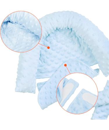 Baby Head Neck Support Pillow & Strap Covers - Blue Infant Car Seat Headrest Protector & Cushion for Stroller - Buy Online on GoSupps.com