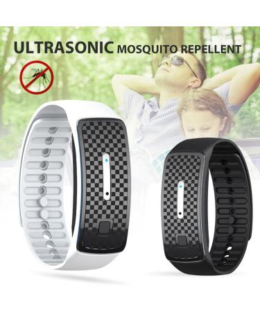 Lichengtai Waterproof Ultrasound Mosquito Protection Bracelet - Reusable Anti-Mosquito Band for Children & Adults - Black - Buy Online on GoSupps.com