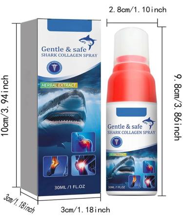 Shark Collagen Spray 30Ml/1FL.OZ Bonjunction Shark Collagen Support Spray for Bone Joint Mobility (2PCS) - Buy Online on GoSupps.com