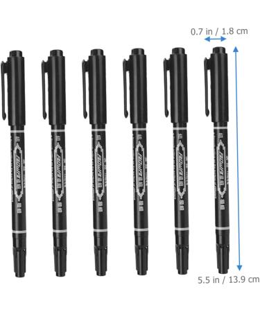 NOLITOY 6pcs Eye Waterproof Pen Makeup Markers Fine Marker Professional Cosmetics Skin Makers 13.9x1.8cm Black - Buy Online on GoSupps.com