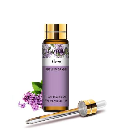 PHATOIL Clove Essential Oil 10ML - Undiluted and Cruelty-Free Pure Clove Oil - Essential Oils for Diffusers for Home 10.00 ml (Pack of 1) Clove 10.00 ml (Pack of 1)