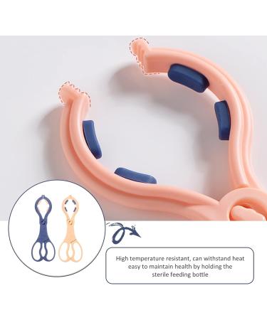 DOITOOL 2pcs Baby Bottle Holder Scissor - Anti-Slip Feeder Clamp | High Temperature Resistant Pacifier Tong | Assorted Color - Buy Online on GoSupps.com