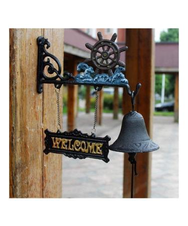 Antique Decor Bell Doorbell Design Doorbell Birds Rudder Crane Doorbell Retro Welcome Double-Sided Listing Doorbell Hand Bell 27x10x25cm Cast Iron Doorbell Cast Iron Door Bell