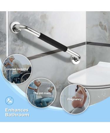kzxbty Grab Bars for Shower 2 Pack 16 Inch Anti-Slip Shower Handle with Rubber Grip Handicap Grab Bars for Elderly for Wall Easy to Use - Buy Online on GoSupps.com
