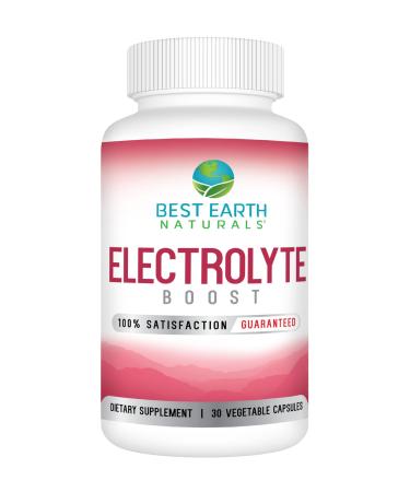 Best Earth Naturals Electrolyte Support Supplement - Support Electrolyte Balance with Vitamin D Calcium Magnesium Sodium Potassium Boron and More - 30 ct. Capsules