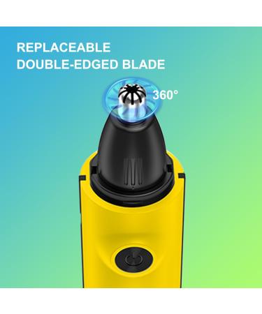 2024 Professional Nose Hair Trimmer for Men & Women - Painless IPX7 Waterproof USB Rechargeable Easy Cleaning - All-in-One Eyebrow & Facial Hair Trimmer (Yellow - Buy Online on GoSupps.com