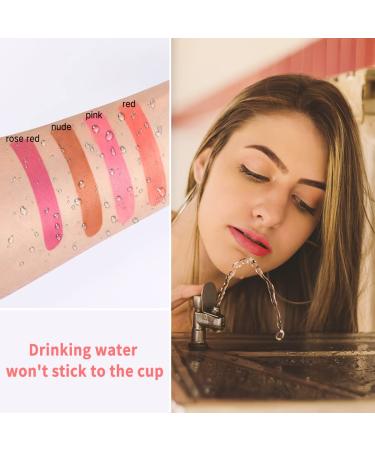 Eliversion 20Pcs Tattoo Lipstick Cotton Swab - Waterproof Non-Stick Lip Tint | Long Lasting Matte Lip Gloss Swab (Red) - Buy Online on GoSupps.com