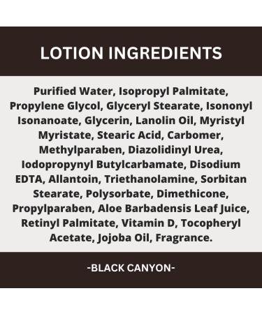 Black Canyon Chocolate Truffle Scented Body Lotion with Lanolin and Jojoba Oil 12 Oz (2 Pack) - Buy Online on GoSupps.com