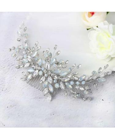 Bride Hair Accessory Bridal Hair Comb Accessories With Crystal Bridal Side Combs Headpiece For Women And Girls - Buy Online on GoSupps.com