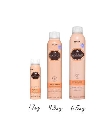 HASK Coconut Monoi Nourishing Dry Shampoo Kit - Aluminum-Free, Sulfate-Free, Paraben-Free - 6.5oz (Pack of 2) - Buy Online on GoSupps.com