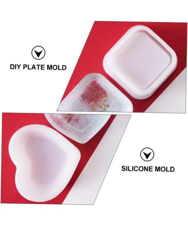 Tofficu 6 Pcs Dish Silicone Mold Molde De Para Resina Square Tray Keychain Mold Diy Plate White - Buy Online on GoSupps.com