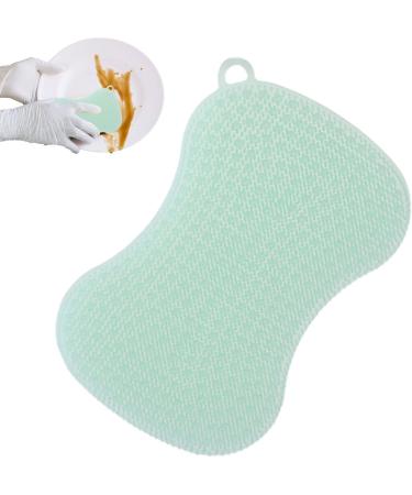 Fovolat Silicone Sponge | Multipurpose Dishwashing Sponge with Soft Bristles Design Quick-Drying Kitchen Sponge Kitchen Scrubber for Pot Pan Dish Bowl Green - Buy Online on GoSupps.com