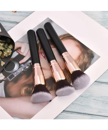 Runioney 3 Pieces Makeup Brushes for Foundation Loose Powder Concealer Blush Brush Professional Cosmetic Beauty Makeup Tool - Buy Online on GoSupps.com