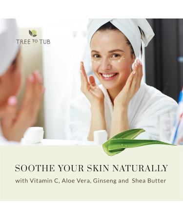 Tree To Tub Hydrating Face Moisturizer - Water Based Hyaluronic Acid Vitamin C & E Cream for Dry, Sensitive Skin - Organic Aloe, Green Tea, Ginseng - 2 Pack - Buy Online on GoSupps.com