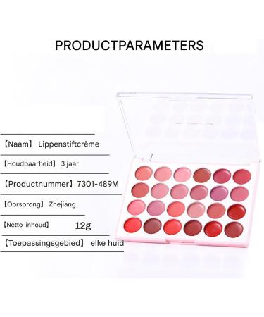 ETUCYNG Lip Gloss Palette Palette Lip Gloss Moisturizing Lip Balm 24 Colors Wearable Lipstick Sheet Long Lasting Moisturizing Lip Gloss for Women Ladies - Buy Online on GoSupps.com