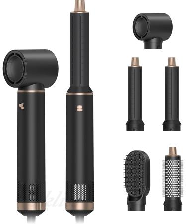 5 in 1 Blow Dryer Brush - Upgraded Hair Straightener & Curling Brush for Smooth Voluminous Hair | International Shipping - Buy Online on GoSupps.com
