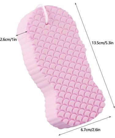 1/4 Spa Puff - Shower Sponge with Rope Body ExfoIiating Loofah Sponge | Body Loofah Sponge Pads Up Bath Sponge Pregnant Body Scrub Sponge Soft Shower Pouf for Pregnant Women Children Adult Pink - Buy Online on GoSupps.com