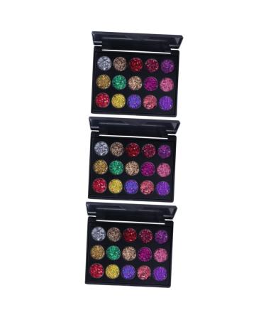 Beavorty 3pcs 15 Eyeshadow Eye Shadow Palettes Makeup Palette Sequins Diamond 1 count (Pack of 1) As Shownx3pcs