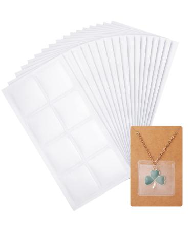 240 Pieces Necklace Chain Adhesive Pouch for Necklace Display Cards Necklace Chain Pocket Jewelry Bags for Selling Necklace Packaging Plastic Loose Chain Pockets Clear Necklace Chain Holder