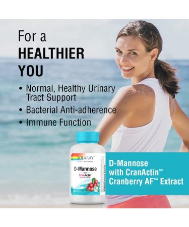 Solaray D-Mannose with CranActin 60 VegCaps for Urinary Tract Health - Buy Online on GoSupps.com