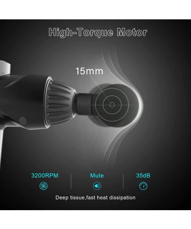 Percussion Massage Gun - Grey, 20 Speed Options, 6 Adjustable Heads for Deep Tissue Massage - Buy Online on GoSupps.com