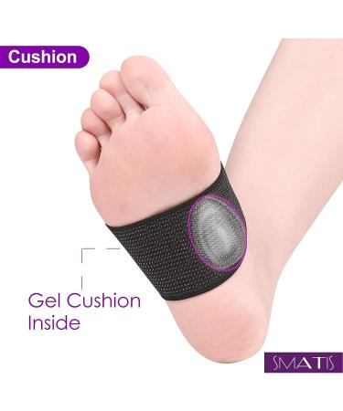 Copper Arch Support Gel Pads for Women | Plantar Fasciitis Sleeves with Gel Padding | Pain Relief for Low, High, Flat Feet | Size 7.9-9.5 inches | Small Men 5-8 / Women 5-9.5 - Buy Online on GoSupps.com