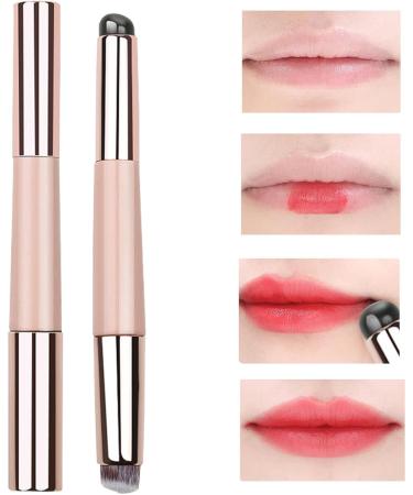 Silicone Lip Brush Lip Brush - Reusable Lip Gloss Applicator Multi-Purpose Lipstick Shine Makeup Brush Tool Soft Double Head Lip Oil Brush with Lid for Women and Girls pink - Buy Online on GoSupps.com
