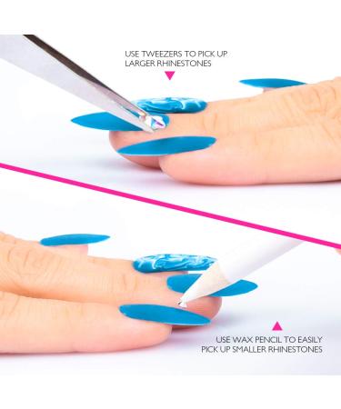 Teenitor Rhinestone Resin Glue Kit - 8ml Gem Gel, 3 Nail Brushes, Wax Pen, Tweezers - Nail Art Decoration Tools (UV/LED Cure) - Buy Online on GoSupps.com