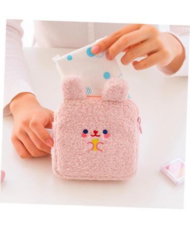 Cabilock Women's Mini Hygiene Bag - Plush Travel Bag for Menstrual Ties Diapers & Accessories | Fluffy Mint Handbag - Buy Online on GoSupps.com