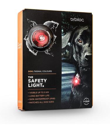 Orbiloc Dog Safety Light- Waterproof LED Dual Night Light for Dogs - High Visibility Running Light - Durable Clip On Flashing Dog Light - Red - Buy Online on GoSupps.com