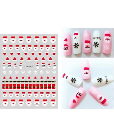 Christmas Nail Stickers 9 Sheets Self-Adhesive Nail Decal for Kids Deer Snowman Nail Art Decoration Design Supplies - Buy Online on GoSupps.com