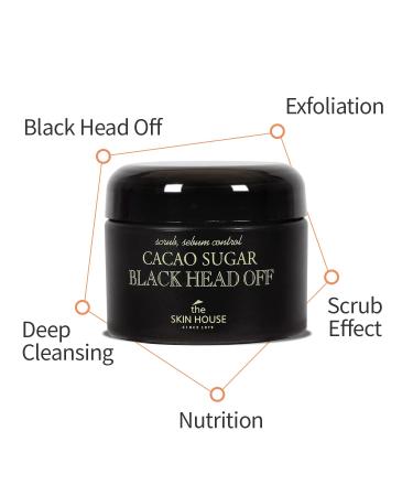 THE SKIN HOUSE Cacao Sugar Black Head Off 1.7 fl.oz - 100% Natural Exfoliating Facial Scrub & Mask | Korean Skin Care | Ideal for All Skin Types - Buy Online on GoSupps.com