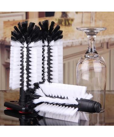 ciyeu Water Bottle Cleaning Brush Glass Cup Washer with Suction Base 3 Bristle Brush for Beer Cup Long Leg Cup - Buy Online on GoSupps.com