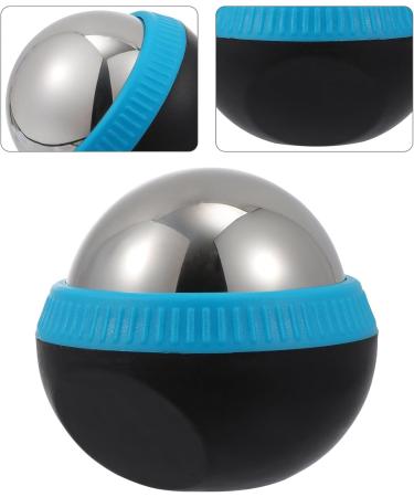 FRCOLOR Stainless Steel Ice Massage Ball Roller - Deep Cooling Facial & Foot Massage Tool | 8.3x7.5x7cm - Blue - Buy Online on GoSupps.com