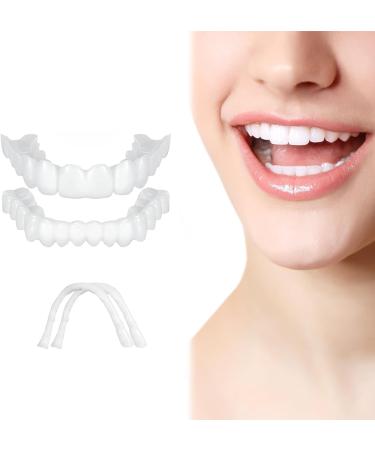 Brightening Dentures for Men - Snap-On Veneers & Fake Teeth | 2 Pairs of Prostheses for Bad Teeth - Buy Online on GoSupps.com