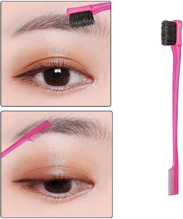 3 Pieces Hair Styling Comb Set Double Sided Edges Brush Teasing Hair Brush Rat Tail Comb Plastic Bristle Hair Brush Edge Control Brush for Home Hairdressers(Pink) - Buy Online on GoSupps.com