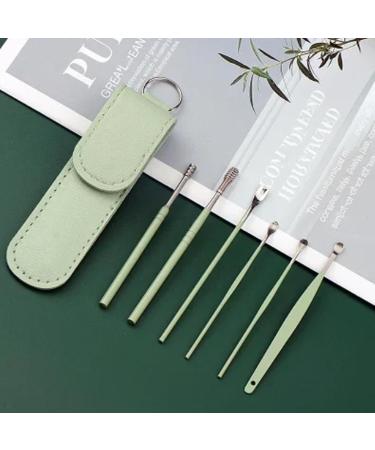 Pleteffect Ear Cleaner 6 Pcs EarWax Cleaner Tool Set Professional Ear Cleaning Master Earwax Cleaner Tool Set Spring Earwax Tool Set(Black) - Buy Online on GoSupps.com