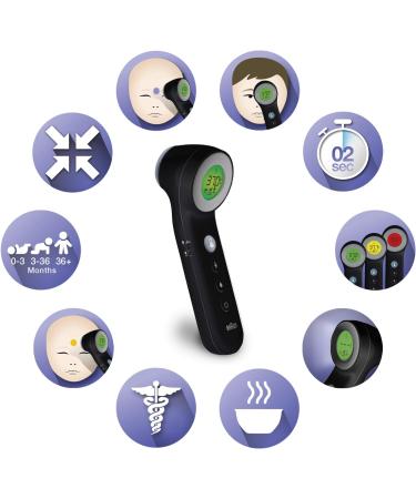 Braun No touch + touch forehead thermometer with Age Precision Technology & Healthcare ThermoScan 7 Ear thermometer with Age Precision (accurate convenient temperature screening) BNT400 - Black + thermometer - Buy Online on GoSupps.com