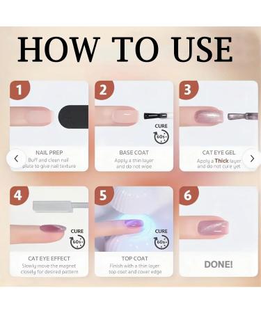 Cat Eye Gel Nail Polish Purple Glitter Magnetic Gel Nail Polish Purple Cat Eye Gel polish Soak Off UV/LED 10Ml Purple Sparkle Holographic 9D Cat Magnetic Nail Polish Nail Art Salon At Home - Buy Online on GoSupps.com