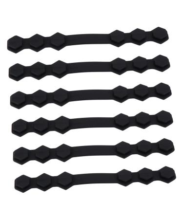 Clispeed 10 pcal masking hook silicone linyard face ear extender black mask extension mask cord buckle anti-strangulation extension buckle ear hooks