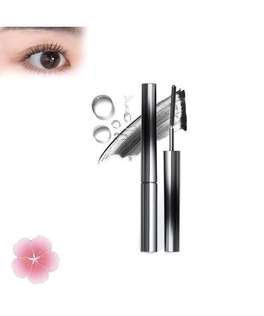 Jade Rosebury Iron Wand Mascara Styledchic Iron Wand Mascara Iron Wand Mascara Lengthening Curling Mascara Metal Wand Washable Metal Rod Mascara 3D Curling Eyelash Iron Mascara (Micro-curved Black)