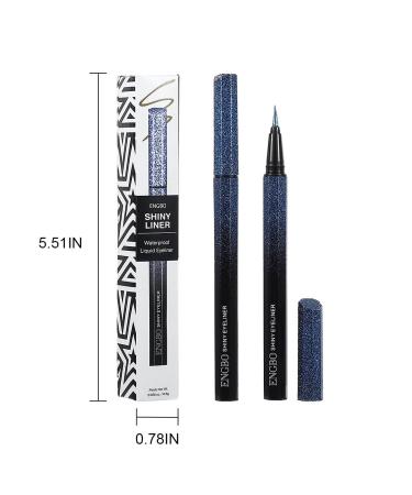 Kilshye Glitter Eyeliner Pen - Shimmer Liquid High Pigment Eye Liner in B-Blue 4 | Longlasting Makeup for Women and Girls - Buy Online on GoSupps.com