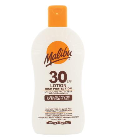 Malibu Sun SPF 30 Lotion High Protection Sun Cream Water Resistant Vitamin E and Aloe Vera Enriched 400ml SPF 30 400 ml (Pack of 1)