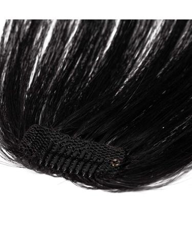 Clip-in Bangs | 100% Remy Real Hair Fringe Extension | Natural Glatt Black | International Shipping - Buy Online on GoSupps.com