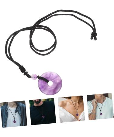 Shop Gleavi 3-Stage Crystal Chakra Pendant Necklace for Women Amethyst Coin Design with Safety Buckle Perfect Gift! - Buy Online on GoSupps.com