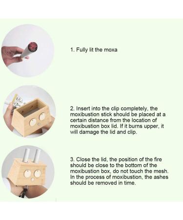 Buy Moxibustion Box with 2 Holes - Moxa Stick Holder & Roller - Premium Bamboo Moxibustion Therapy Tool for Pain Relief - International Shipping Available - Buy Online on GoSupps.com