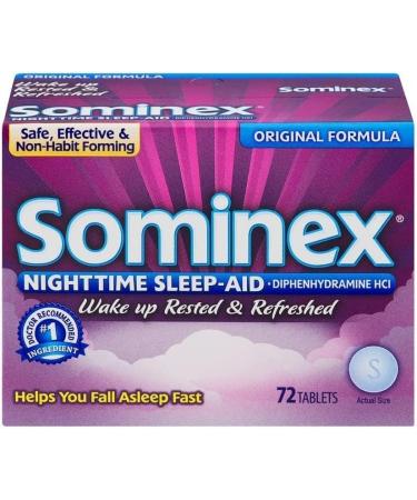 Buy Sominex Tablets - Nighttime Sleep Aid for Restful Sleep | 72 Tablets - Fast Worldwide Shipping - Buy Online on GoSupps.com