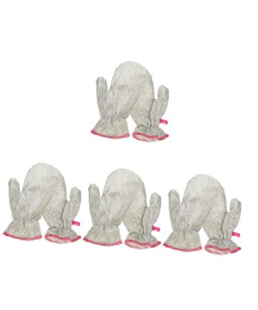 4 Pairs Mittens Cleaner Gloves Reusable Dishwashing Household Pot for Comfortable Tool Washable Bowl of Bathroom Rag Essentials Kitchen Pan Plate Dishes Washing Cleaning Scrubbing